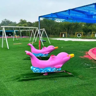 Dolphin shake net red swing outdoor unpowered amusement equipment park kindergarten play facilities rocking horse