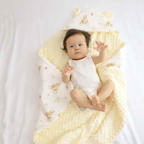 Beanie Velvet Quilt Newborn Baby Delivery Room Supplies Quilt and Blanket Spring, Autumn and Summer Skin-Friendly Swaddling Clothes High Quality