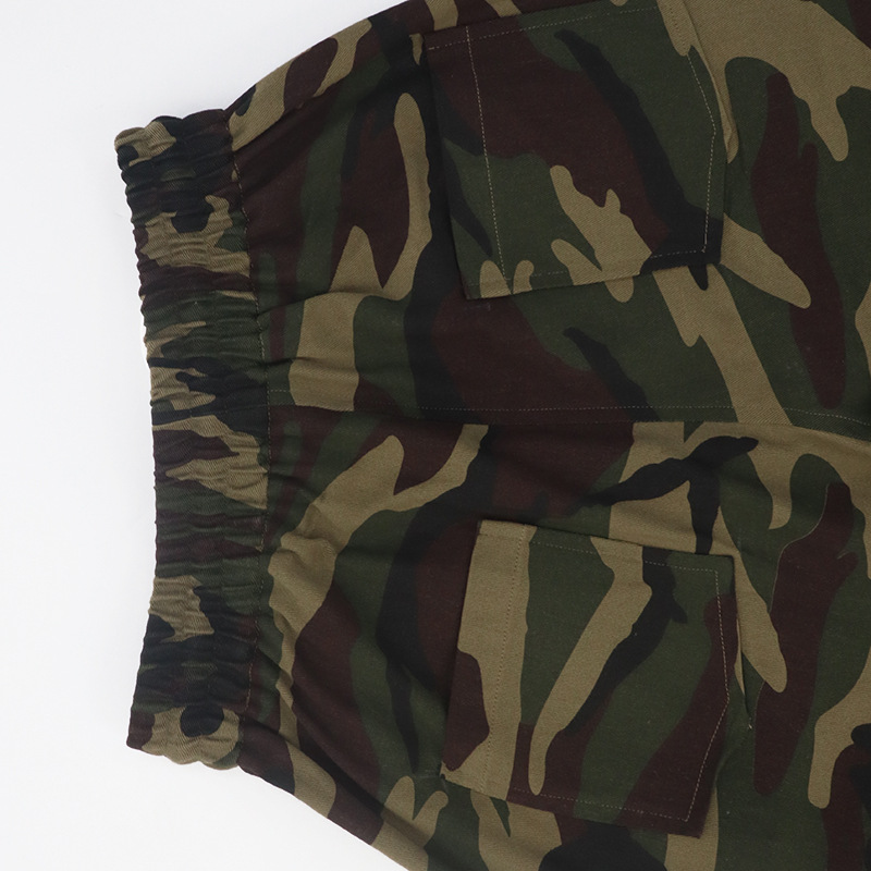 loose camouflage print straps tooling multi-bag cargo pants NSSFN137843