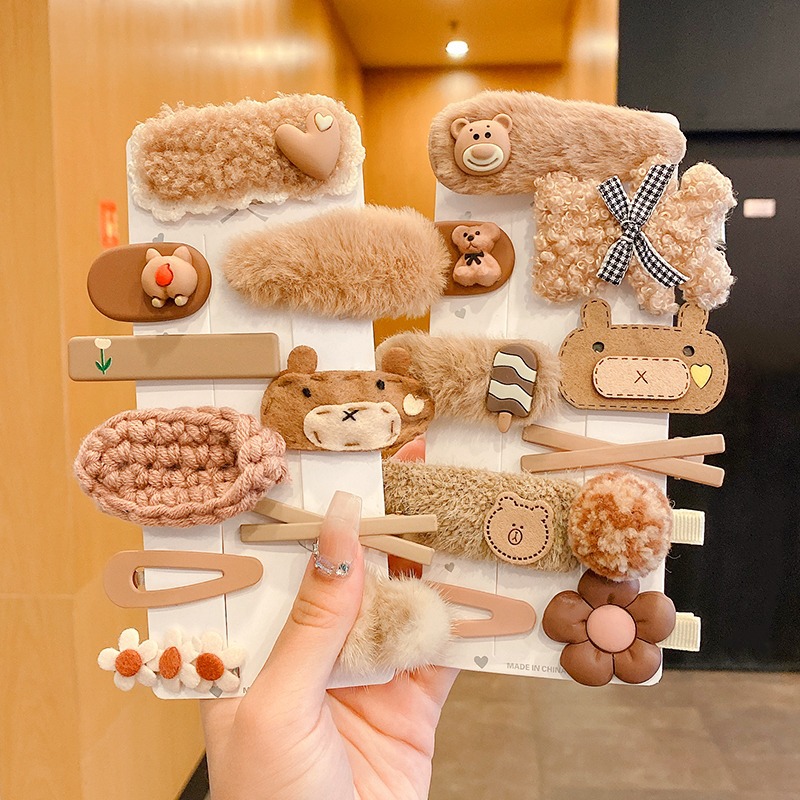 2024 nuevo clip BB de color lindo clip de cabello de boca de pato chica lateral clip de frange para niños tocado tarjeta de cabello rotura