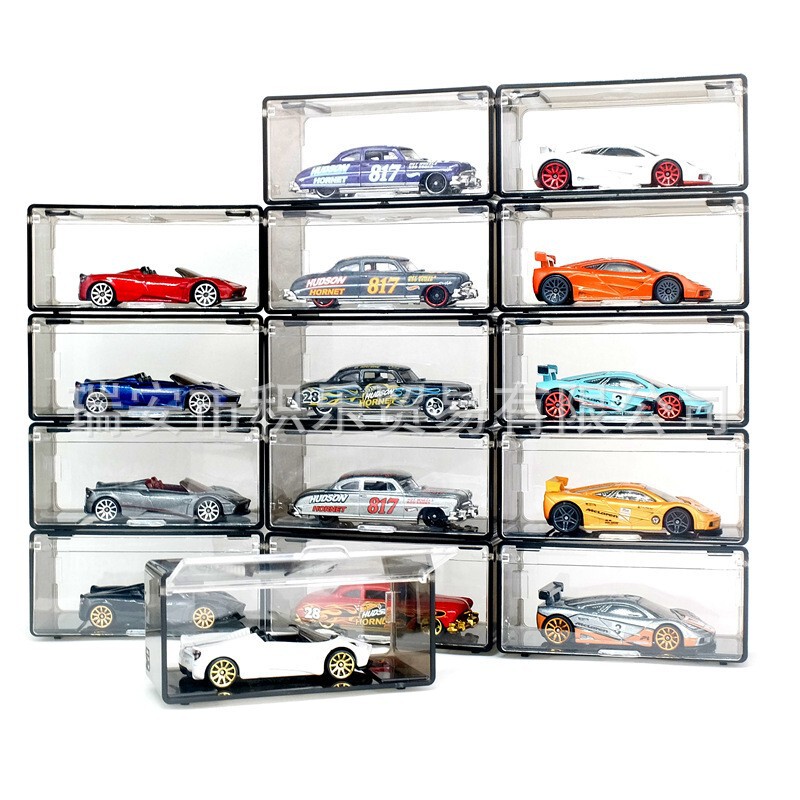 Hot Wheels Display Box Transparent Dustproof Stackable Children's Alloy Car Model Tomeka Storage Box