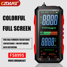 智能防烧电工维修测通断便携万能表高精度自动量程全屏语音万用表