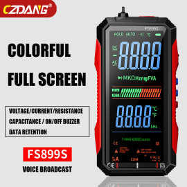 智能防烧电工维修测通断便携万能表高精度自动量程全屏语音万用表