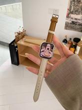 细款拼色小羊皮适用于苹果手表带iwatch876543SE女款柔软腕带