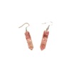 Resin, fashionable earrings, red crystal earings, 1 pair, simple and elegant design, roses