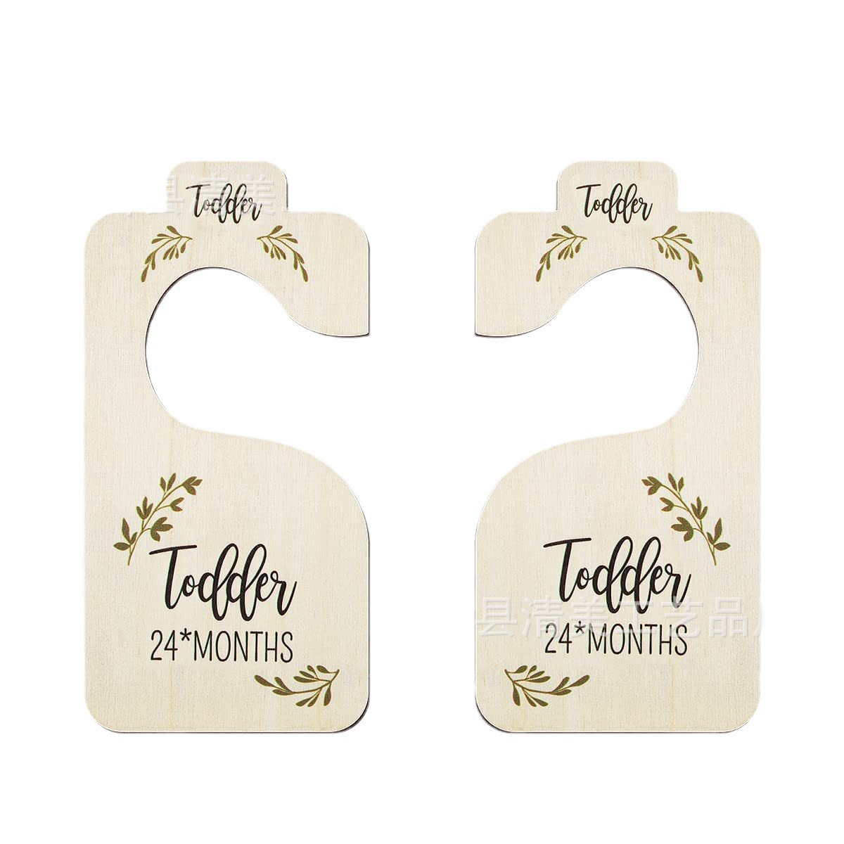 Amazon de madera del bebé armario partición de madera de doble cara de impresión recién nacido Ropa clasificación bebé regalo traje