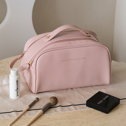  New Model Makeup Bag with Influencer High-end Style Skincare Makeup Storage Bag, Large Capacity Travel Portable Toiletry Bag