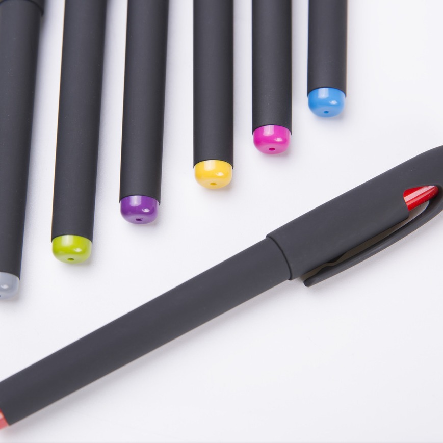 Nueva pluma publicitaria logotipo personalizado pluma de agua de carbono pluma de gel pluma de código QR personalizado