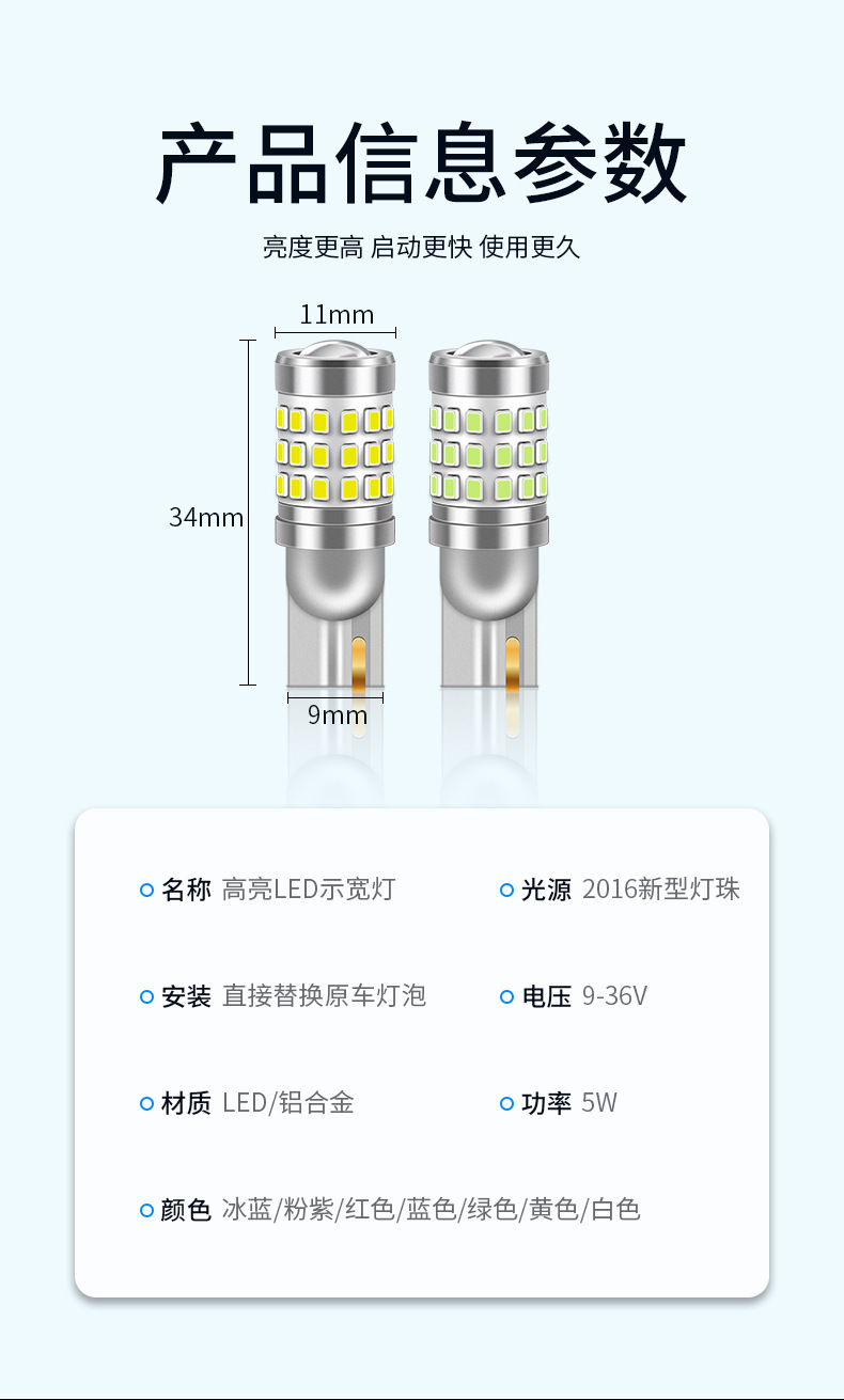 LongSheng Car LED Clearance Light T10 2016 42smd