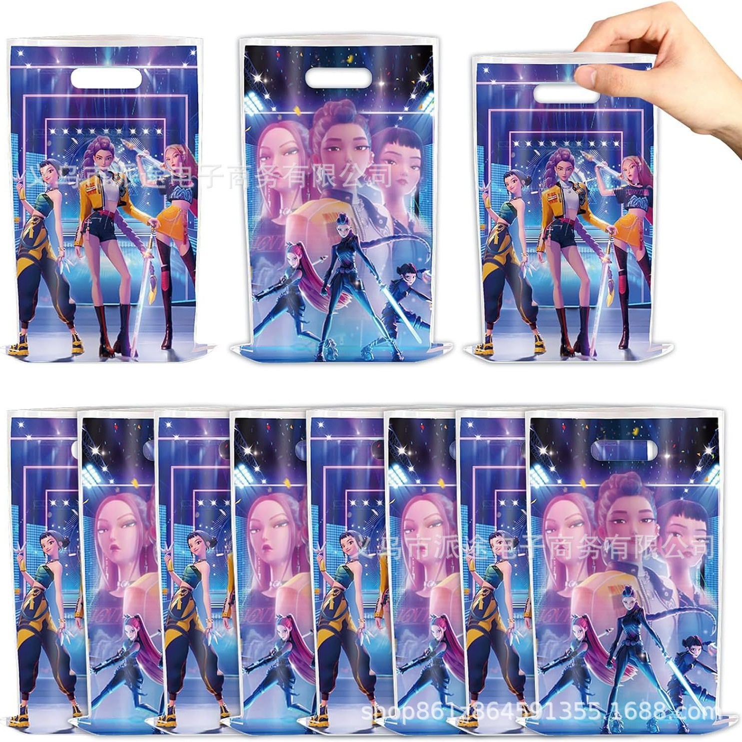 Fábrica directa bolsa de regalo de dibujos animados para niños fiesta de cumpleaños bolsa de regalo película perlada bolsa de regalo PE ahora