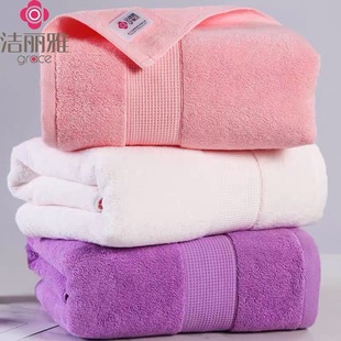 Jielia bath towel 6724 cotton soft absorbent thick class A cotton bath towel embroidered logo wholesale