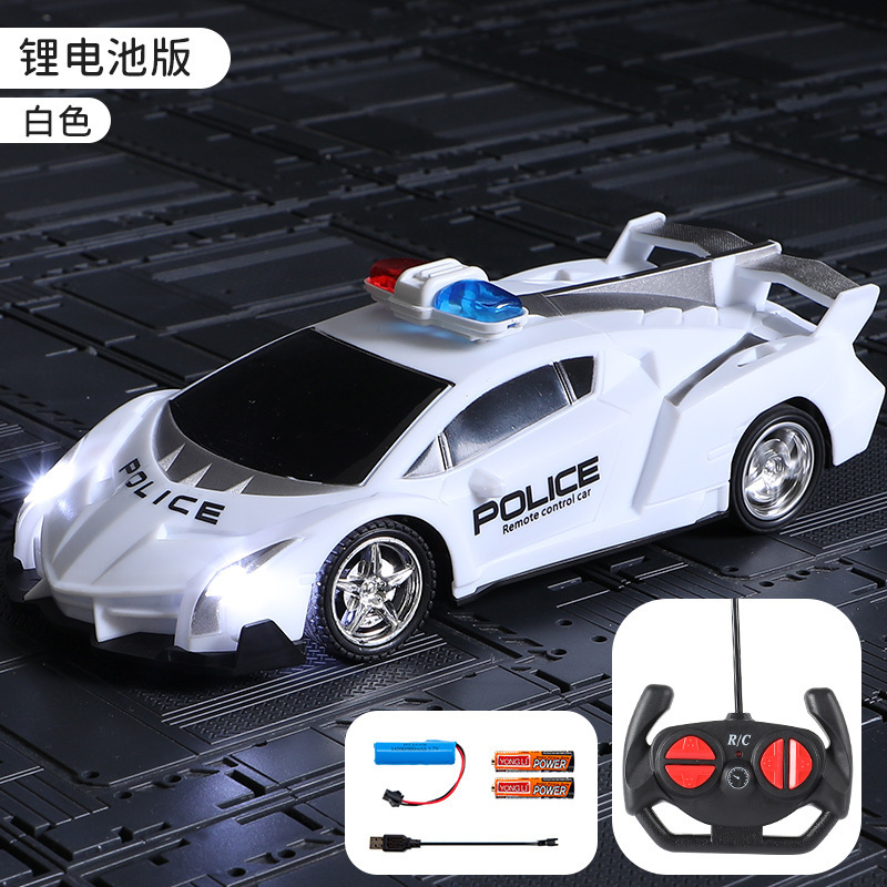 [rechargeable version] lambo police car - white [lithium battery + charging cable]