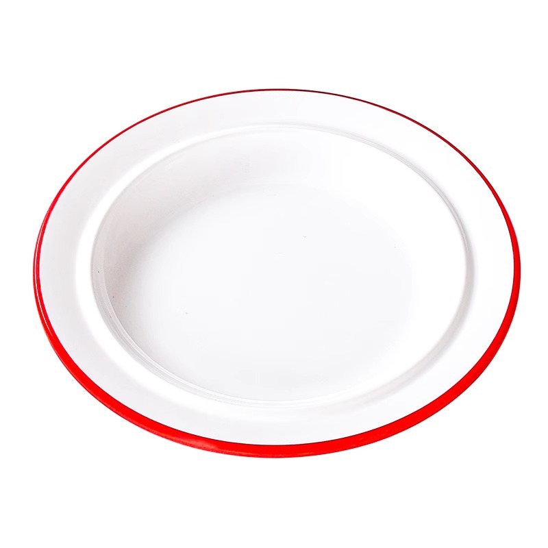 Platos de melamina de dos colores, restaurantes comerciales, fideos de fideos, carne de filete, platos de porcelana, panelas calientes, platos de barbacoa japoneses