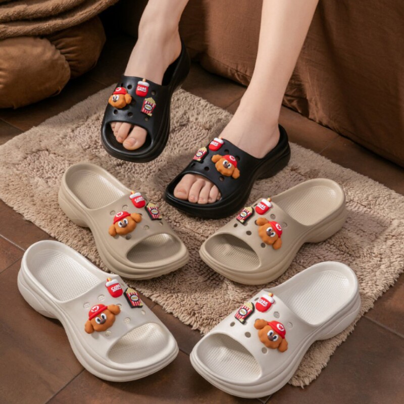 26-Lu Hong Factory - Wholesale Two Types of Home and Outdoor Eva Slippers, Fashionable and Trendy, Simple Cartoon Style, Thick-Soled Women's Slippers 26-Lu Hong Factory - Wholesale Two Types of Home and Outdoor Eva Slippers, Fashionable and Trendy, Simple Cartoon Style, Thick-Soled Women's Slippers