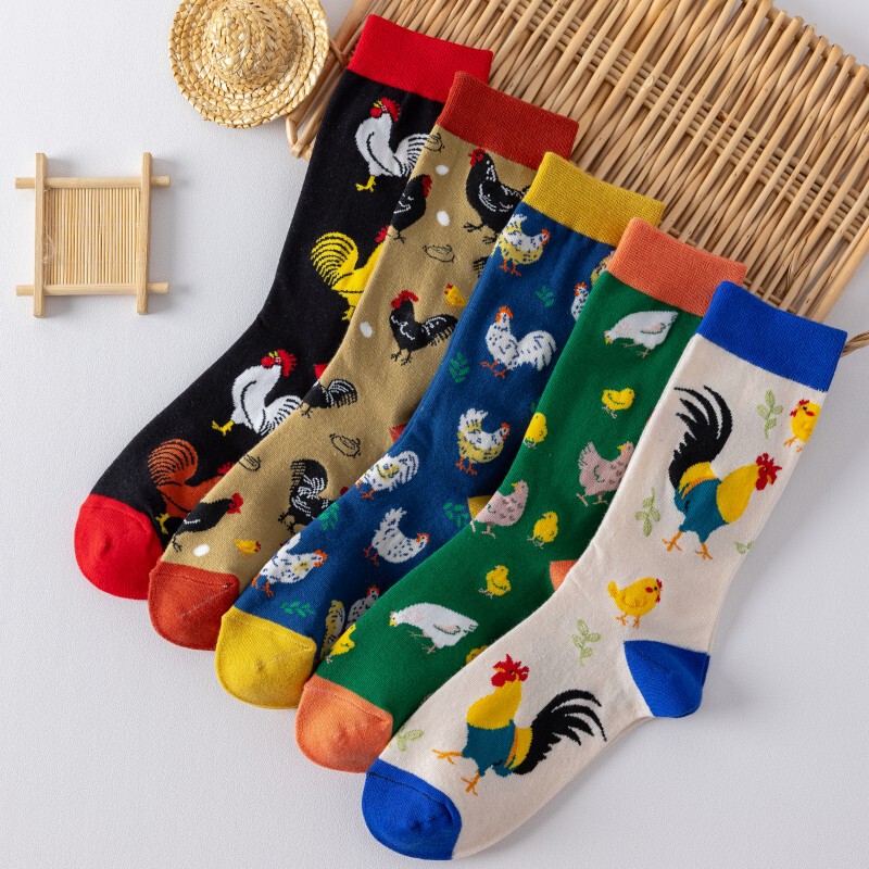 Trendy Mid-Calf Socks for Men and Women, European and American Street Fashion Long Socks for Women, Autumn and Winter Cross-Border Trade Cotton Socks