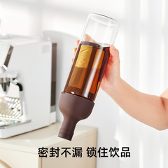 コーヒー冷抽出ポット高ホウ素シリコンガラス家庭用冷抽出瓶冷泡果物ティーポット冷焼入れティーポットガラス冷水筒