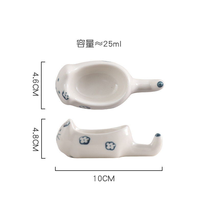 漫画の子犬のソースプレート家庭用セラミック高価値箸ホルダークリエイティブスナックプレート調味料プレート