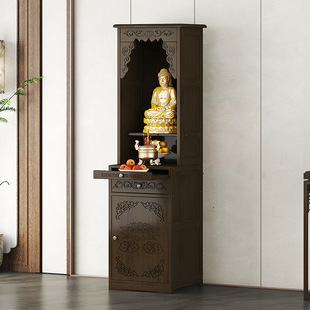 Buddhist Niche New Chinese Style Vertical Cabinet God Table Buddha Cabinet Home Public Mother Table God of Wealth Cabinet Family Tribute Table Sacred Table Cabinet