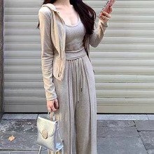 休闲运动套装女春秋新款搭配一整套高级感时尚卫衣卫裤三件套女装