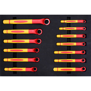 Aiwei Boer 13-Piece Vde Insulating Plum Blossom Wrench Tool Holder Insulating Plate Glove Set Vde Certification 1000V
