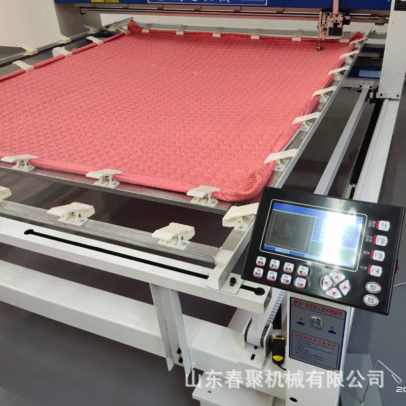 Máquina de acolchado automática con operación inteligente por computadora, máquina de acolchado de una sola aguja para edredones y colchas.