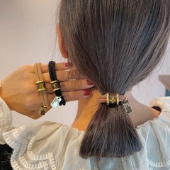 女性用レトロスモールウエストヘアロープ、老眼革ボールヘッド、二重ヘアゴム、合金円筒気質ヘアロープヘアアクセサリー