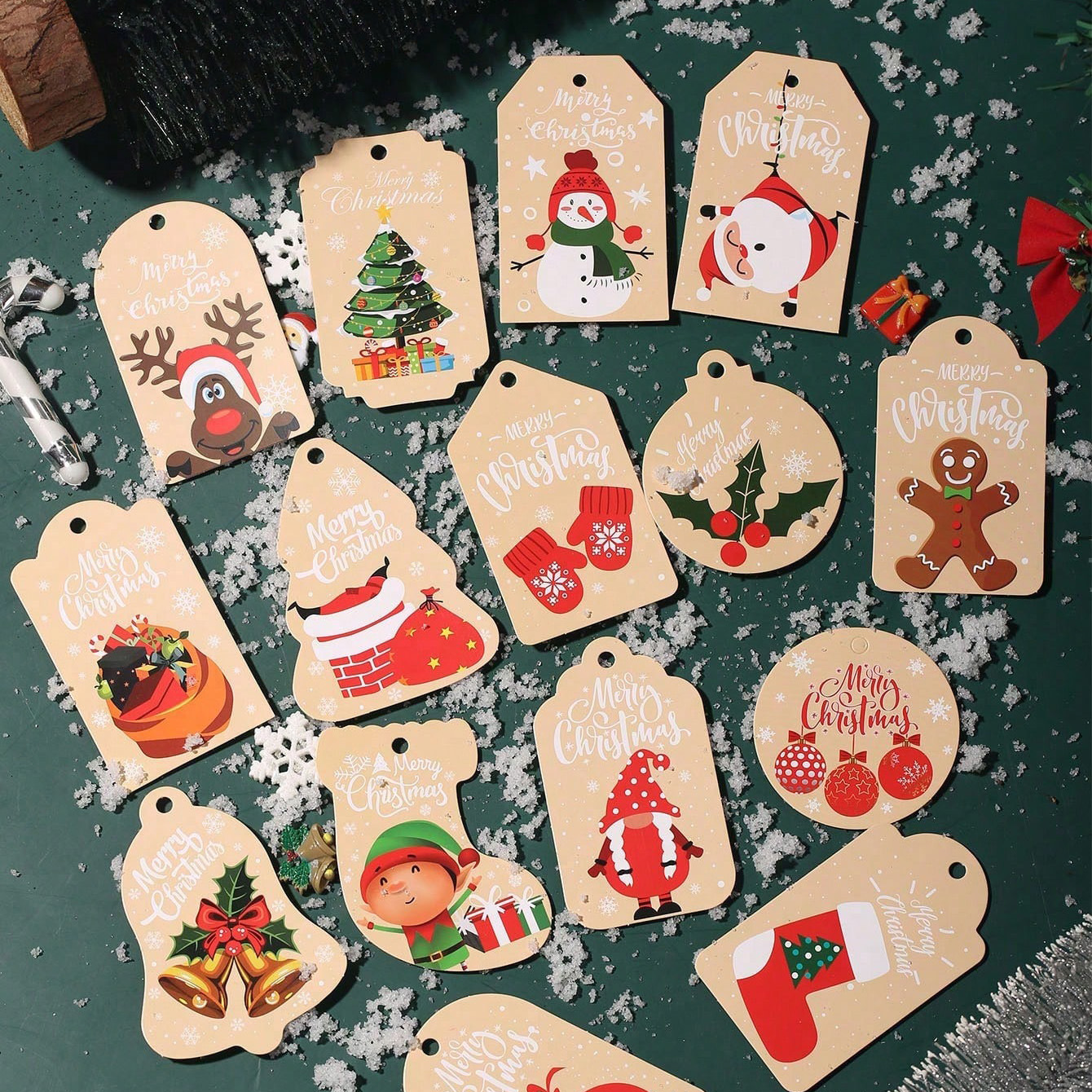 Nueva caja de galletas kraft transfronterizas europeas galletas de Navidad caja de galletas de jengibre PVC caja de dulces de ventana caja de regalo image 5