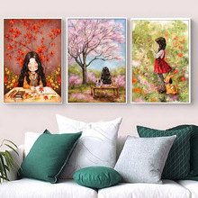 2023新款十字绣客厅简约现代卡通小幅卧室女孩餐厅新手简单线绣