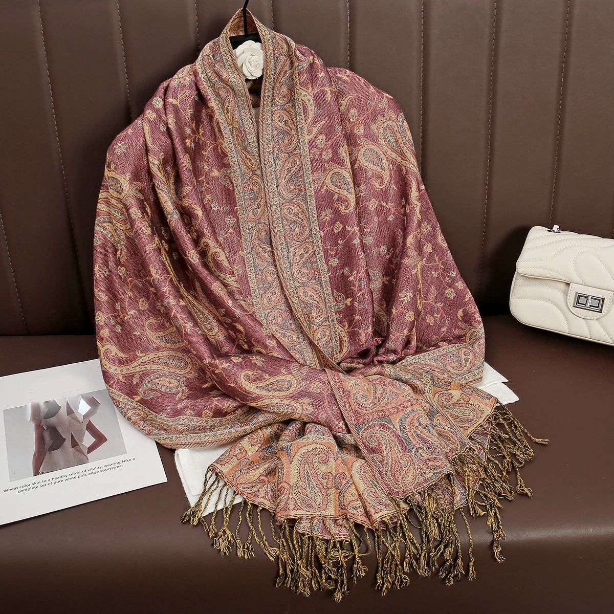 Tassel Blanket Design Thick Pashmina New Winter Warm Shawl W