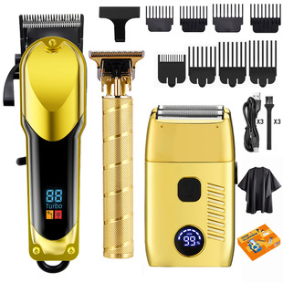 Three-In-One Hair Clipper, Electric Clipper, High-Definition Digital Display, Professional Electric Clipper, Stainless Steel Blade