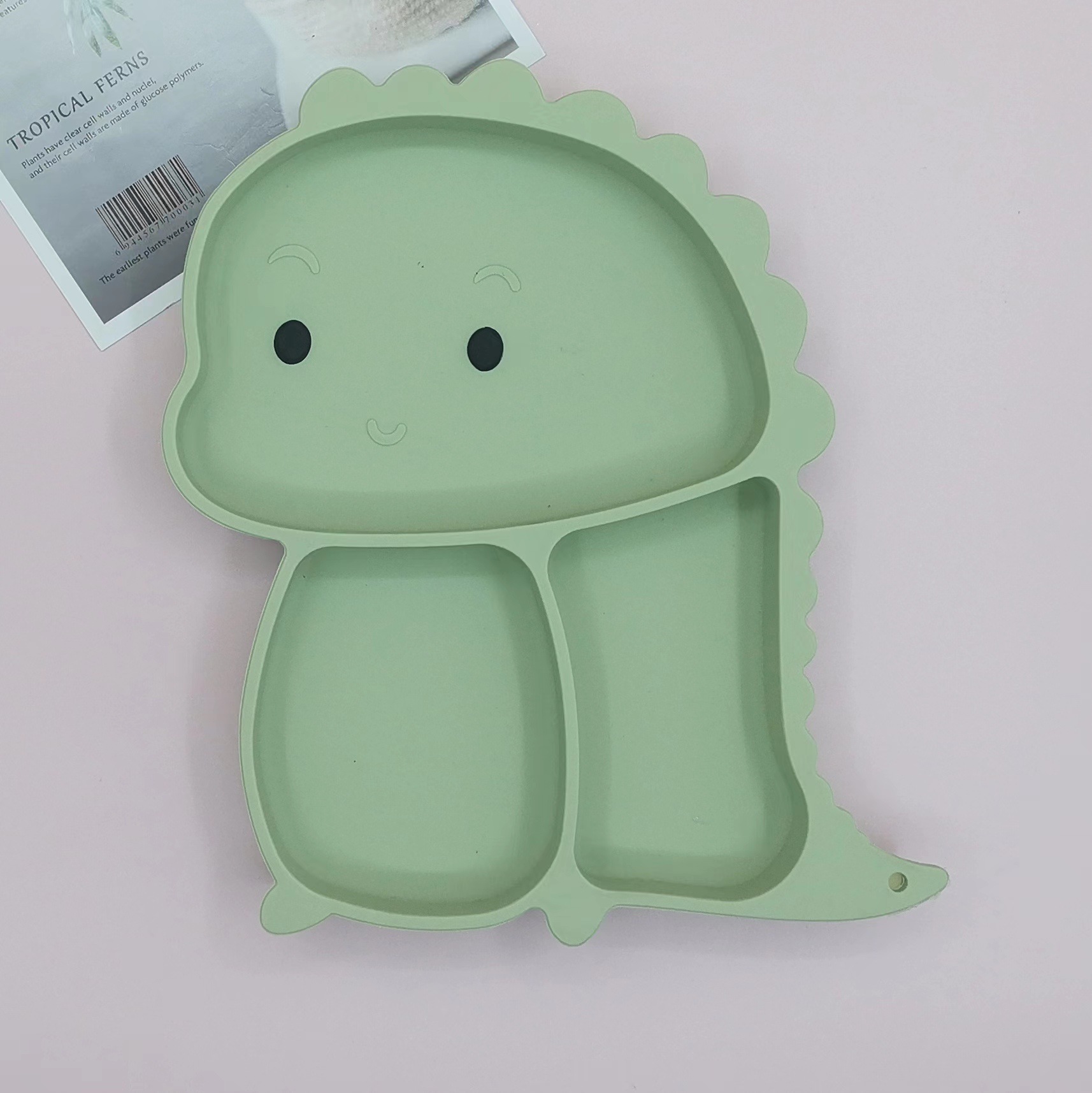 Wintai integrado bebé Placa de silicona traje de suplemento alimenticio para niños tazón cuchara bebé rejilla placa resistente a la caída lechón vajilla