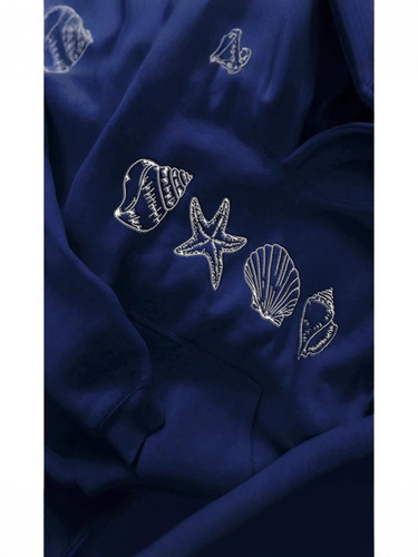 Women's New Cross-border Foreign Trade Hooded Sweatshirt with Fleece, Solid Color Letter Print, Kangaroo Pockets, Drawstring Print