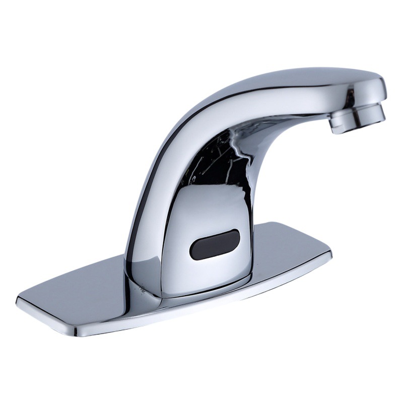 Intelligent Infrared Sensor Faucet for Engineering Projects, Hospitals, and Shopping Malls, Fully Automatic Single Hot and Cold Countertop Basin Anti-Splash Switch