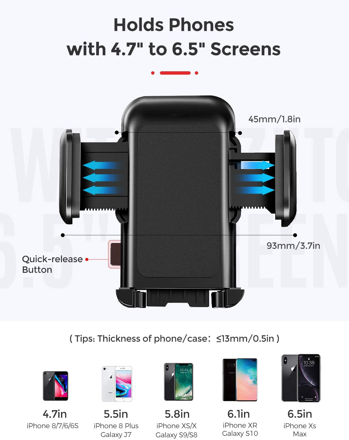 The New Car Mount Supports Digital Display Car Charger, 2Usb 36W Fast Charging Car Charger, Navigation Phone Holder