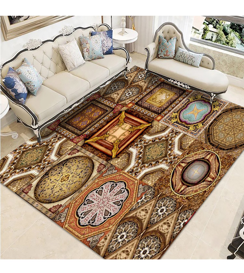 复古波斯地毯,地垫,民族风地垫,卧室地毯,脚垫