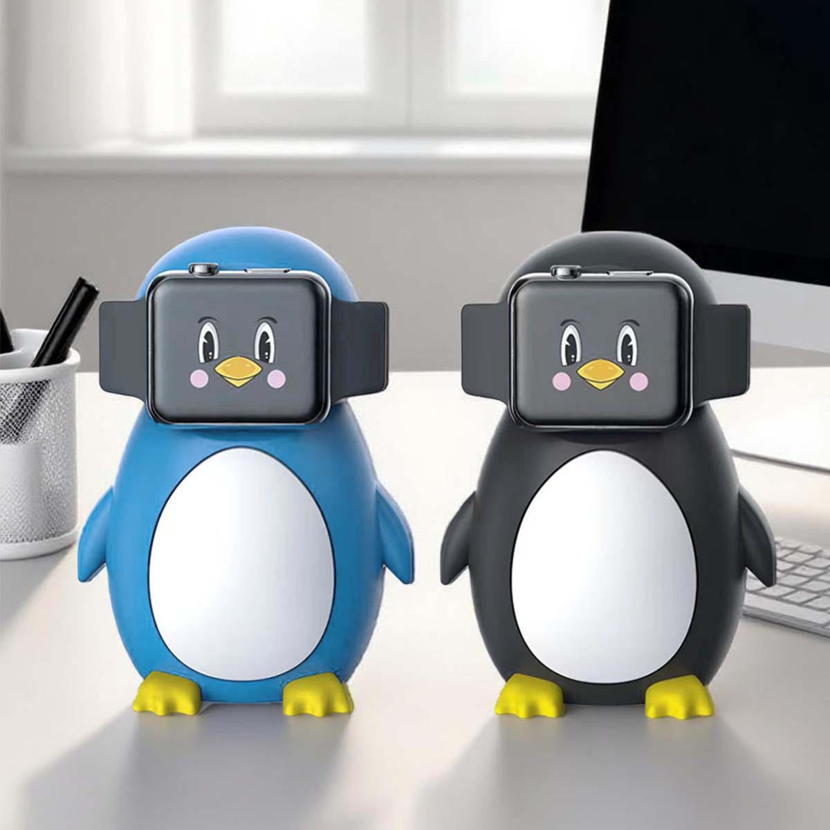 Apple Watch Charging Stand Suitable for Apple iWatch Charging Base Silicone Penguin Wireless Charging Stand