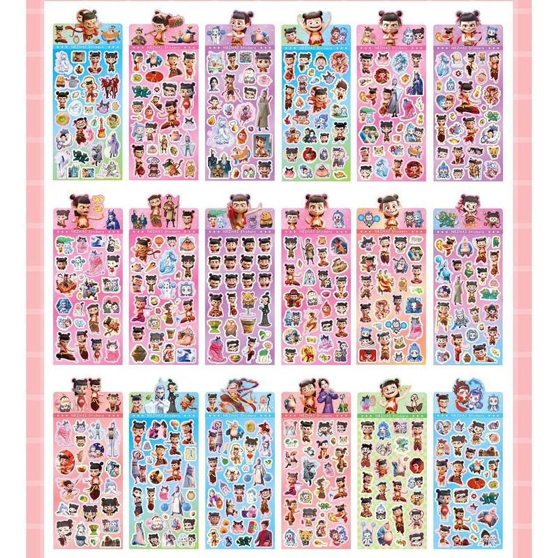18枚の非繰り返しレーザー防水ステッカー、ハンドブックステッカー、かわいい漫画のキャラクターおもちゃ、サンリオイチゴクマラブ|undefined