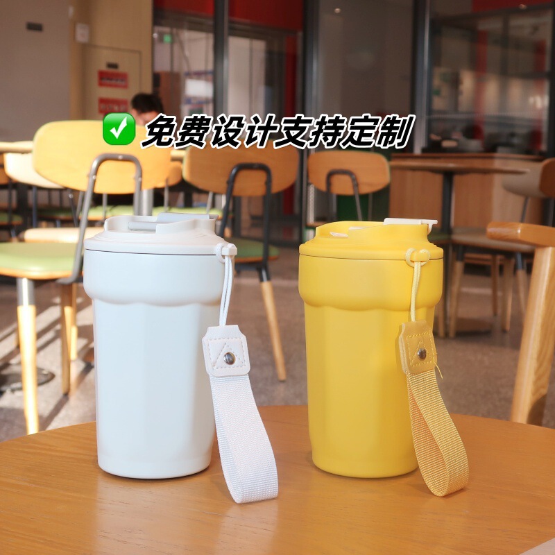 ネット赤爆型コーヒーカッププレゼント彫刻八角カップ316ステンレス保温カップ高颜値設計車載カップ|undefined