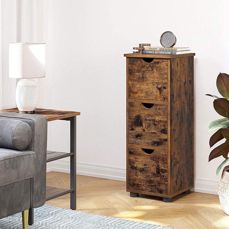 Estilo minimalista moderno color de madera gabinete de baño Gabinete integrado gabinete del cajón gabinete único tipo de placa de densidad de material de piso