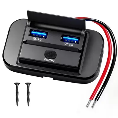 Modified Multifunctional Bus, Rv, Yacht Qc3.0+Pd Car-Mounted Mobile Phone Charger with Button Electronic Switch