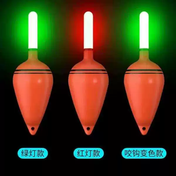 Thickened Luminous Big Belly Float Set That Changes Color When Fish Bite, Sea Rod Float for Sea Fishing, Big Belly Float for Bighead Carp and White Ammonoite, Big Belly Float Line Set for Bighead Carp and White Ammonoite