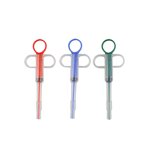 Cross-border pet cat and dog medicine feeder, deworming medicine, clip-on syringe, push-type double-head feeding syringe, calcium tablet medicine feeder