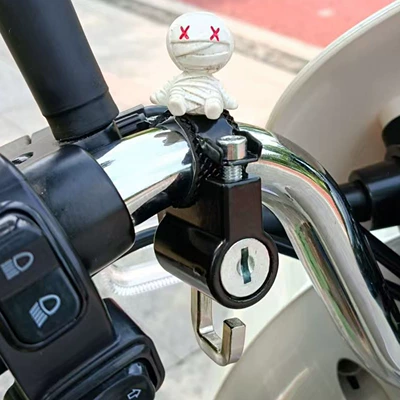 Cartoon Helmet Lock for Bicycles, Electric Vehicles, Motorcycles, Scooters, Mountain Bikes, Baby Strollers, Multifunctional Anti-Theft Lock Hook (Helmet lock) - helmet-lock-mummy