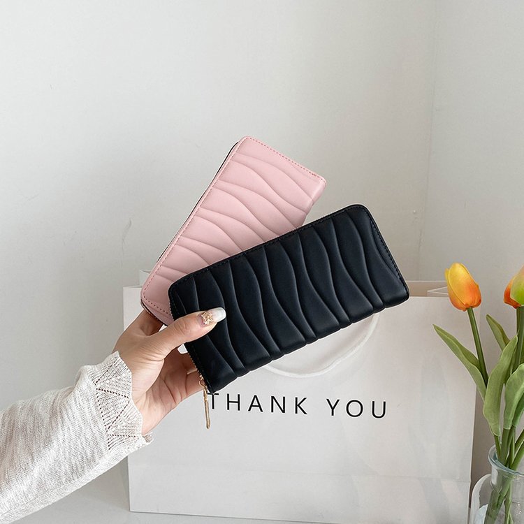 Portfel damski Lingge w długim stylu 2023, nowy, europejski i amerykański, o dużej pojemności, z zamkiem błyskawicznym, do torebki damskiej_voghion.com