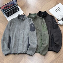 秋冬款男士加厚抓绒外套加绒保暖防风潮男卫衣时尚男装新款保暖