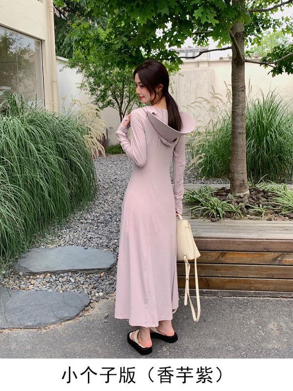 Moxun ロマンチックな 2025 夏の新ロング全身日焼け防止服女性のアイスシルクドレス抗 UV 日焼け防止服|undefined