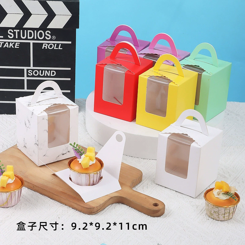 Цельный ранец, окно, бумажный стаканчик, коробка для упаковки торта, коробка для кексов, коробка для яичного пирога, упаковочная коробка для выпечки десерта