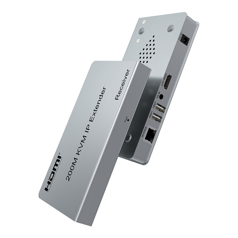 HDMI KVM网络网线iP延长器带USB口键鼠转rj45放大传输器200米