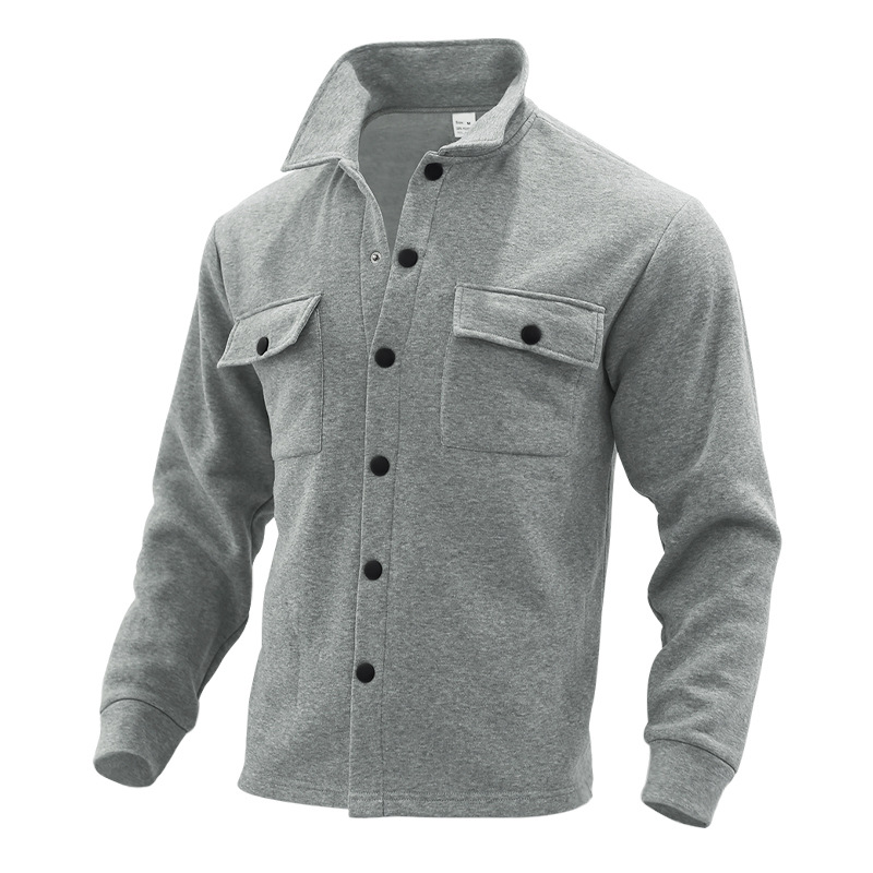 Men's clothing Spring and Autumn casual men's velvet lapel top single breasted solid color slim jacket outer_voghion.com