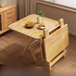 实木餐桌可折叠小桌子吃饭家用餐桌户外正方形摆地摊桌子出租屋